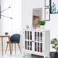 thumbnail image 3 of Giantex Console Cabinet, Kitchen Storage Cabinet w/Glass Door, Sideboard Console Table, Server Display Buffet Cabinet, White, 3 of 10