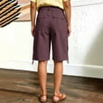 thumbnail image 4 of Breezora Women’s Baggy Cargo Denim Shorts – Wide Leg Knee Length Shorts with Pockets & Drawstring Waist, 4 of 6