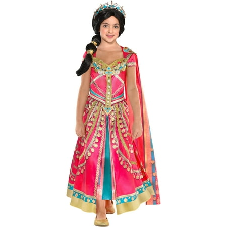Party City Aladdin Pink Jasmine Costume for Children, Includes a Fancy Pink Dress with a Matching