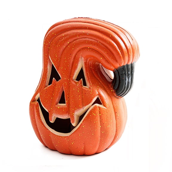 Clearance Halloween Decor Under $10 Halloween Jack O'Lantern Decorative Pumpkin Plastic Hollow for Table Porch Indoor Outdoor Fall Party,1PC,Orange