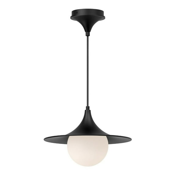 PD525113MBOP-Alora Lighting-Fuji - 1 Light Pendant-8.75 Inches Tall and 12.5 Inches Wide-Matte Black Finish    -Traditional Installation