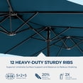 thumbnail image 2 of 15ft Patio Umbrella with Base, Double Sided Outdoor Large Rectangular Patio Umbrella with Crank Handle, for Lawn Garden,Home,Outdoor Activities, 2 of 8