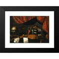 thumbnail image 2 of Bartolomeo Bettera 14x11 Black Modern Framed Museum Art Print Titled - A Still Life with Musical Instruments and a Globe on a Table, a Curtain Behind, 2 of 5