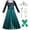 Green+Accessories, variant on Girls 3D Printed Long Sleeve Winter Princess Dress Cosplay Costume Role Play Outfit