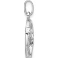 thumbnail image 2 of Sterling Silver Rhodium-Plated Cz Pretzel Pendant (Width 12.25) (Length 24) - Jbsp, 2 of 5