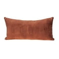 thumbnail image 1 of HomeRoots 402883 Quilted Velvet Burnt Orange Lumbar Throw Pillow, 1 of 1