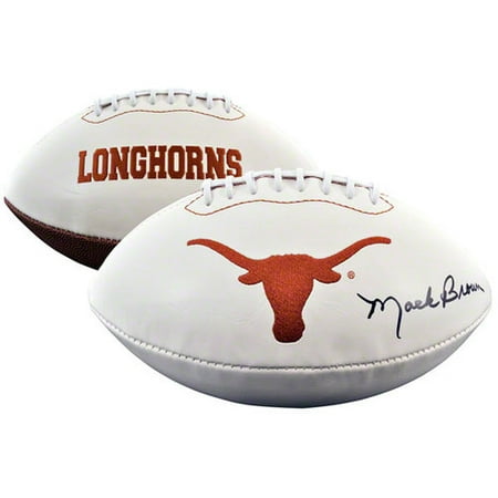 NCAA - Mack Brown Autographed Football | Details: Texas Longhorns, White Panel