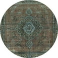 thumbnail image 1 of Ahgly Company Machine Washable Indoor Round Abstract Army Green Area Rugs, 7' Round, 1 of 7