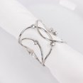 thumbnail image 3 of BalsaCircle 4 Silver Metal Hollow Woven Dinner Napkin Rings Rhinestones Wedding Party Event Decorations Supplies, 3 of 8