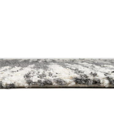 Rugs.com Serenity Shag Collection Rug – 7 Ft Round Gray Shag Rug Perfect For Kitchens, Dining Rooms