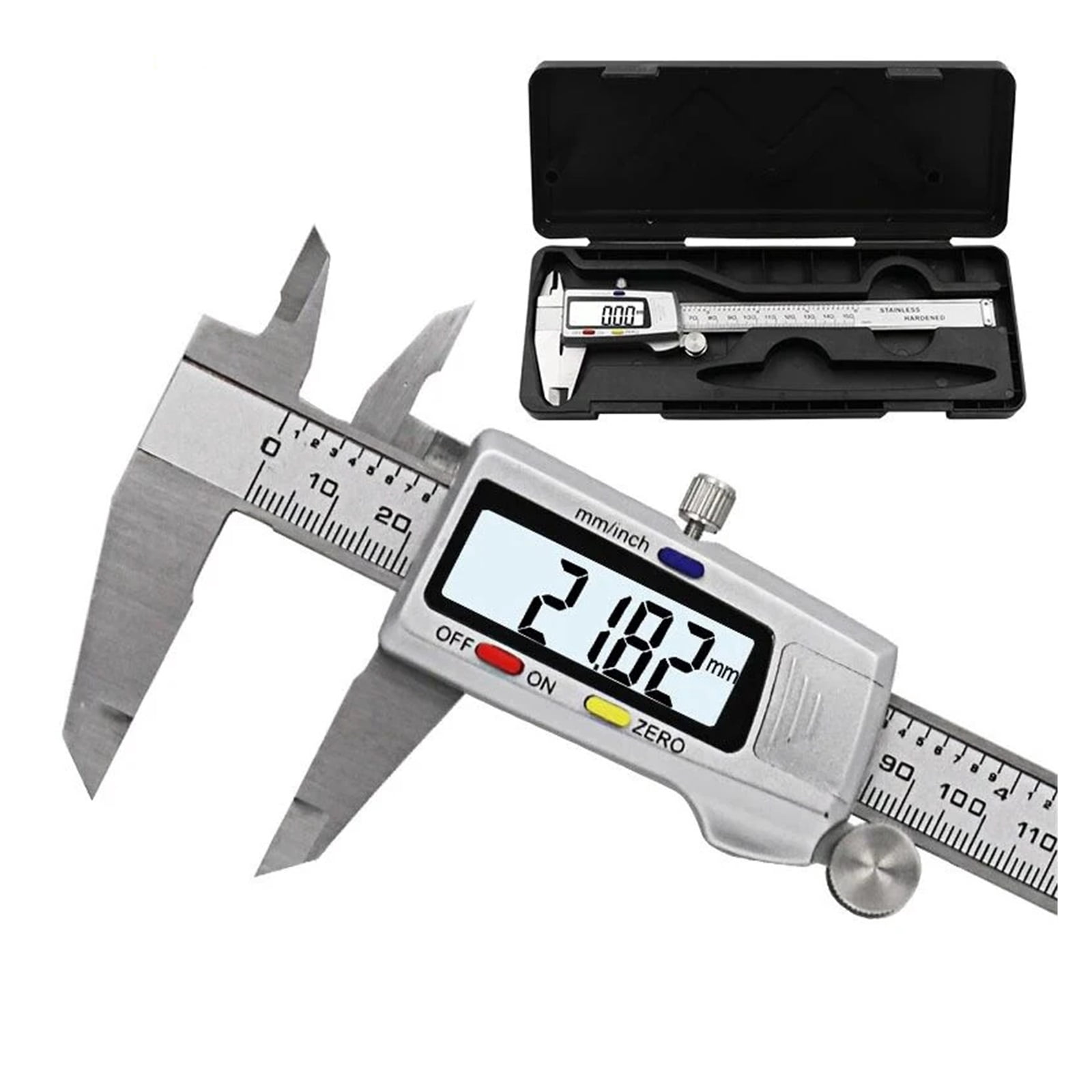 150mm Electronic Digital Metal Caliper 6 Inch Stainless Steel Vernier Caliper Gauge Micrometer Measuring Tool Digital Ruler ,Precision Measuring