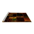thumbnail image 2 of Ahgly Company Machine Washable Indoor Rectangle Patchwork Yellow Transitional Area Rugs, 6' x 9', 2 of 4