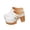White, variant on Tbopshirt Summer Slides for Women with Arch Support Closed Toe High Heels Sandals Slippers Solid Color Beach Vacation