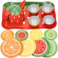 thumbnail image 1 of MasteelfCA 1 Set Afternoon Tea Making Toys Metal Play House Set Kids Pretend Tin Teapot Set, 1 of 8