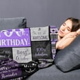 thumbnail image 4 of 100th Birthday Gifts for Women Soft Purple Blanket 60"X50", Best Gifts for 100 Year Old Woman Decorations Party Supplies, Happy 100th Birthday Gift Ideas, 1925 Bday Present for Mom Grandma, 4 of 6