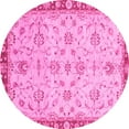 thumbnail image 1 of Ahgly Company Indoor Round Oriental Pink Traditional Area Rugs, 7' Round, 1 of 4