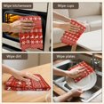 thumbnail image 6 of 2 Pcs Funny Kitchen Towels,Red Christmas Reindeer Pattern Microfiber Dish Towels,Kitchen Tea Towels,Kitchen Towel Set (18" X 26"), 6 of 7