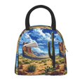 thumbnail image 1 of Lsque Sac à Lunch Imprimé Cactus Western, Boîte à Lunch Isolée, Petits Contenants Alimentaires Étanches Réutilisables Sacs à Lunch Haute Capacité pour Travail, Voyage, Extérieur, 1 of 6