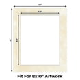 thumbnail image 2 of Earthen Off White Picture Frame Mat for 10x12 Frames - Fits 8x10 Photos - 10 Mats, 2 of 7