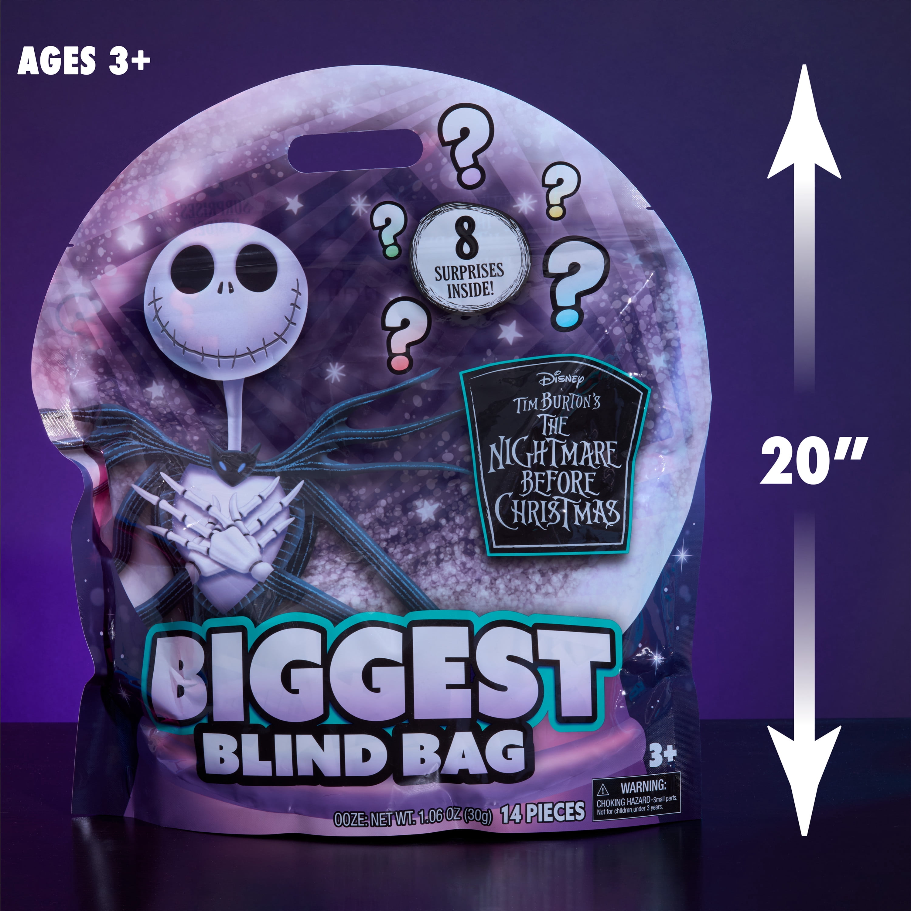 Disney Tim Burton's The Nightmare Before Christmas Biggest Blind Bag with 8 Surprises for Kids Ages 3 and Up