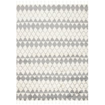 SAFAVIEH Casablanca Grosvenor Geometric Area Rug, Ivory/Grey, 8' x 10'