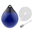 thumbnail image 2 of Boat Ball Anchor Buoy Float Inflatable Dock Edge 10x12 inch Protector Marine Mooring Buoy Swim Buoy for Fishing Sailboats Accessories Blue with White Rope, 2 of 8