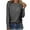Gray, variant on Mgmyaa Long Sleeve T-Shirts for Women Solid Casual Crew Neck Loose Basic Tee Top