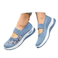 thumbnail image 3 of Women's Breathable Embroidered Casual Shoes Lightweight Comfortable Flat Walking Footwear for Everyday Wear, 3 of 8