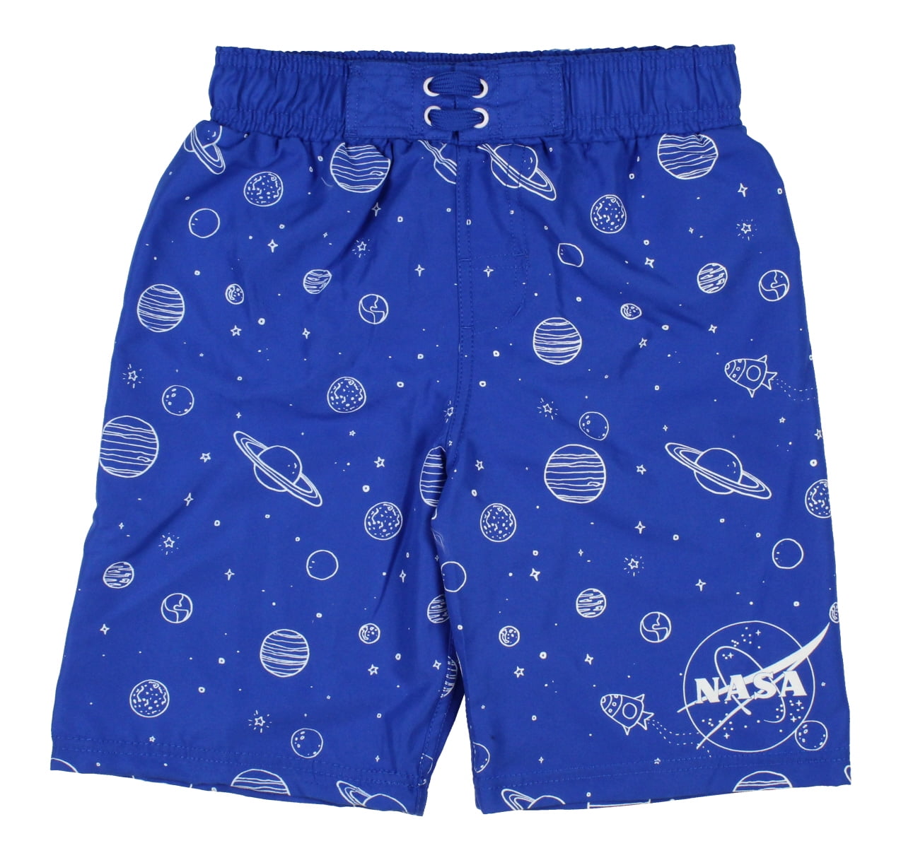 CAWHJDW Solar System Planets and Stars Boys Swimwear Drawstring Board Shorts