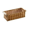 thumbnail image 6 of Imitation Rattan Woven Storage Basket Toilet Tank Topper Bins Bathroom Storage Baskets Long Narrow Organizer Decorative for Organizing for Vanity Bar Coffee Table, 6 of 6