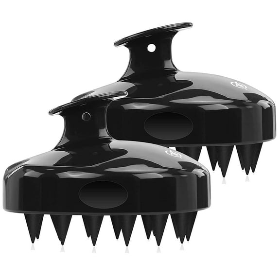 2-Pack Scalp Massager Shampoo Brush, Shower Hair Scrubber Scalp Exfoliator with Flexible Silicone Bristles for Dandruff, Relax Head and Hair Growth, Wet and Dry