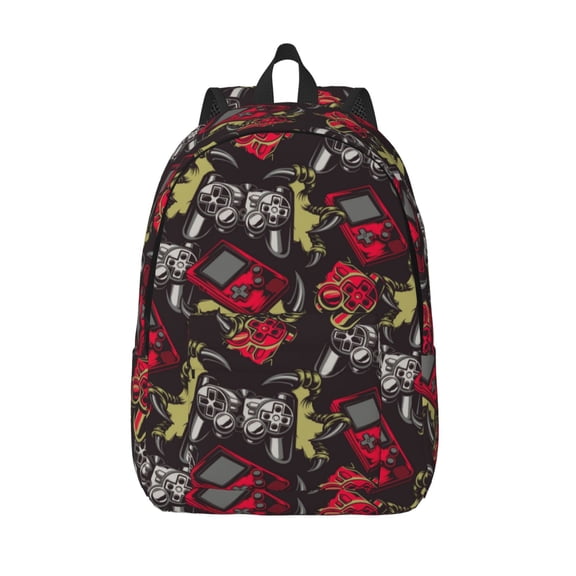 Defioc Vintage Gaming for Canvas Backpack,Travel Rucksack Unisex Knapsack Laptop Backpack for Work & College -Medium