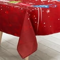 thumbnail image 4 of Table Cloth Christmas, Rectangle Table Cloth Christmas Tree Candy Cane Stocking Jingle Bells Bulb Gift Boxes Washable Holiday Tablecloth 60x84 Inch Decorative Table Cover for Party Picnic Dinner, 4 of 6
