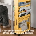 thumbnail image 4 of HLONK Movable Classroom Desk Book Storage Rack - Multi-layer Trolley for Stationery and Books Organization, 4 of 7