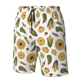 thumbnail image 4 of Fuzoiu Cartoon Corn Pumpkin Sunflower Print Men's Beach Shorts,Men's Swim Trunks,Quick Dry Board Shorts with Pockets,Men's Bathing Suits for Surfing, Running, and Casual Wear-XX-Large, 4 of 6