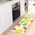 thumbnail image 4 of Bath Mat Soft Plush Non-Slip Absorbent Bathroom Rugs 39"x20" Orange Cherry Leaf, 4 of 8