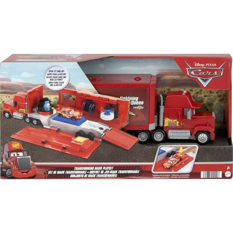 Disney and Pixar Cars Transforming Mack Playset, 2-in-1 toy Truck & Tune-Up  Station