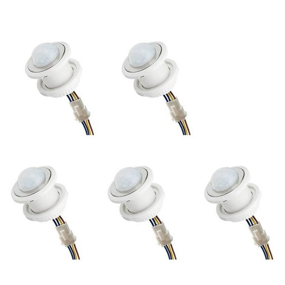 5X Mini Motion Sensor Light Switch 110-220V PIR Sensor Smart Detection Time Delay Adjustable Induction Detector