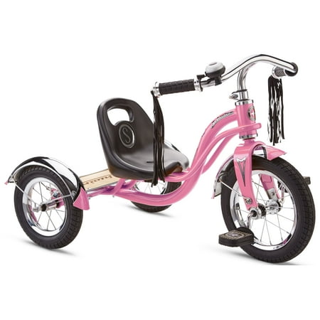 Schwinn Roadster Retro-Style Tricycle, 12-inch front wheel, ages 2 - 4, pink