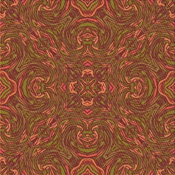 Ahgly Company Indoor Square Patterned Tomato Sauce Red Area Rugs, 4' Square