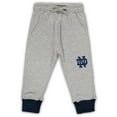 thumbnail image 2 of Infant Wes & Willy Heathered Gray/Navy Notre Dame Fighting Irish Jie Jie Long Sleeve Bodysuit & Pants Set, 2 of 3