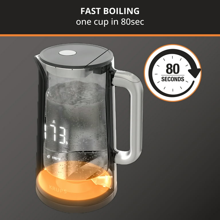 Krups Kettle with Large Digital Screen, 1.7 L, 12 Cup, BW802852 Krups Kettle with Large Digital Screen, 1.7 L, 12 Cup, BW802852