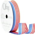 thumbnail image 2 of Offray Ribbon, Red White Blue 5/8 inch American Flag Grosgrain Ribbon, 9 feet, 2 of 7