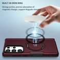 thumbnail image 3 of Dteck for Samsung Galaxy S24 FE Case, Magnetic Ring Compatible with Magsafe Wireless Charger, Shockproof Heavy Duty Protection Phone Case Cover, Winered, 3 of 10
