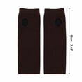 thumbnail image 3 of Unique Bargains 1 Pair Fingerless Gloves Solid Style Knit Gloves Coffee Color, 3 of 5