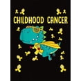 thumbnail image 4 of 1pc Women's Casual Round Neck Short Sleeve T-Shirt with Childhood Cancer Awareness Dinosaur Graphic, Polyester Knit Fabric, Comfortable All-Season Top, 4 of 8