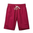 thumbnail image 2 of MSJUHEG Mens Shorts Men'S Shorts New Shorts Cropped Pants Washed Beach Pants Shorts Men Red 2Xl, 2 of 5