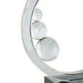 thumbnail image 5 of 7" x 10" Clear Glass Ring Abstract Sculpture with Clear Orbs and Black Square Base, by DecMode, 5 of 9