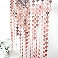 thumbnail image 2 of BalsaCircle Metallic Rose Gold Heart 6 feet Foil Tassels Fringe Backdrop Curtains Party, 2 of 8