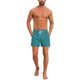 thumbnail image 2 of INSPIRE CHIC Men's Summer Elastic Waist Solid Board Shorts with Pockets 32 Lake Blue, 2 of 4